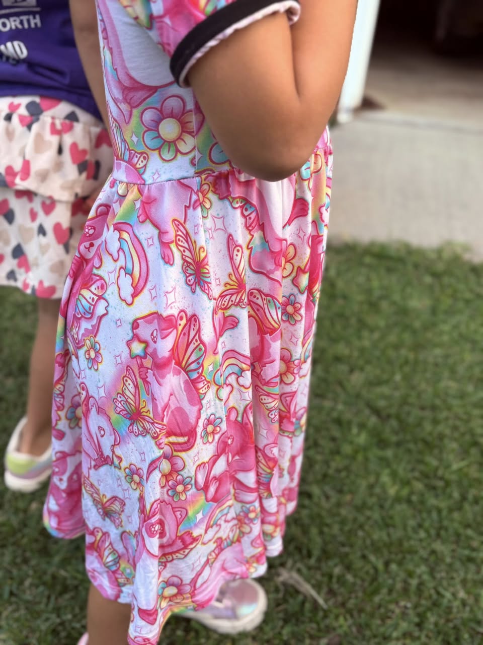 Ready to ship -Fairy Wildlife Friends Pastel Besties Bamboo Twirl Dress! Raccoon Possum!