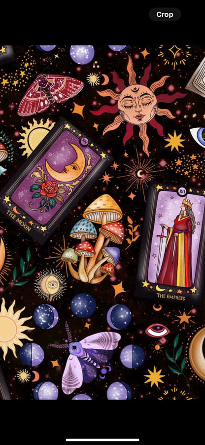 Adult-- Witchy, High Vibe Manifest Black Adult Joggers. Goddess Energy. Magical