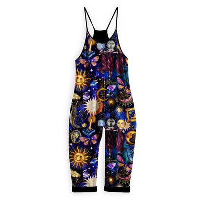 REaDy to Ship! Kids +Adult Vintage 1990s Blue Whimsigoth Celestial + Magical Cosmic Overalls