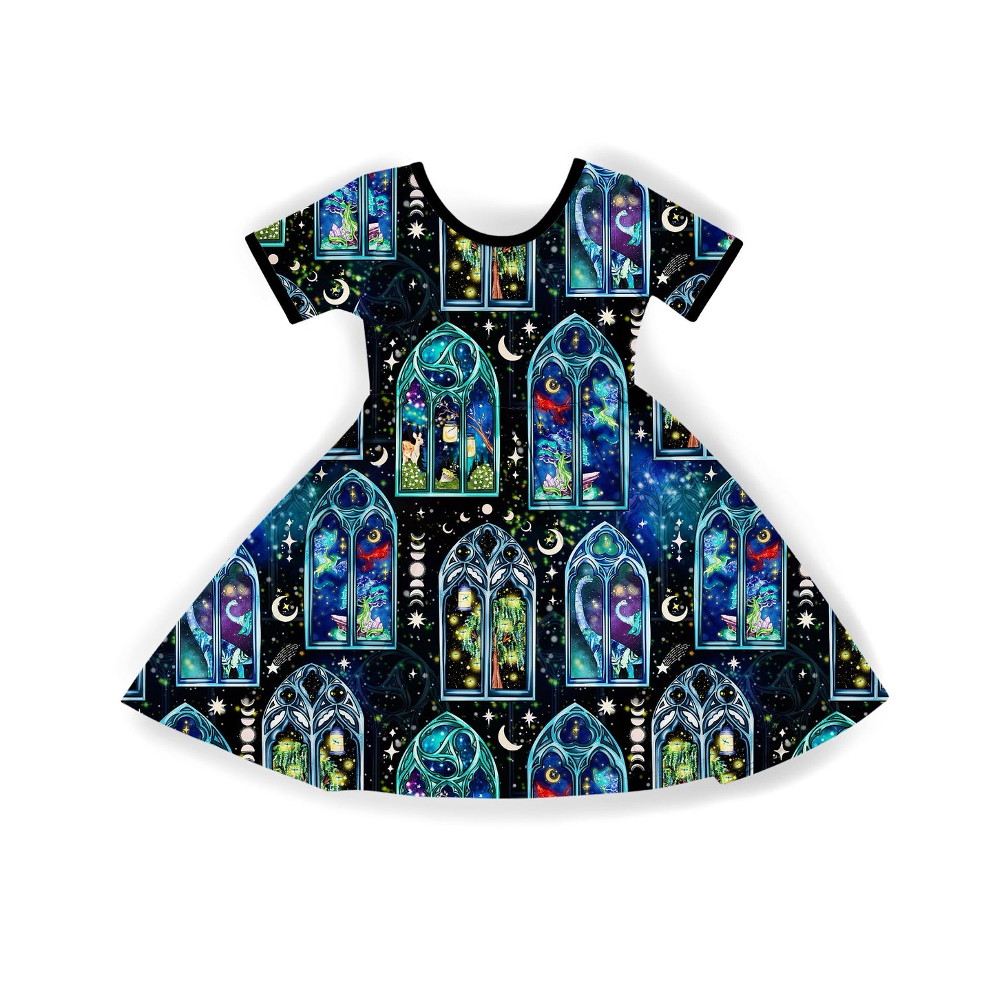 Kids + Adult The Dreamscape Imagination Portal Whimsical BamBOO Twirl Dress! Dragons + Magical + Bookish!