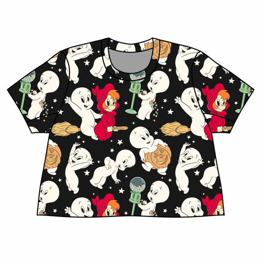 Kids + Adult-- 90s ghost and Wendy BOXY Oversized Shirt! Pair with bikers! Ghost boxy