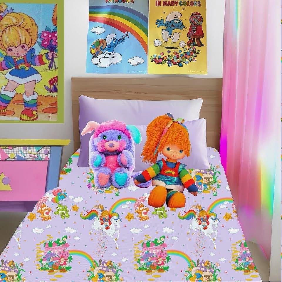 1980s Characters New Bamboo Fitted SHEETS!! Moments from childhood! Unicorns, Pastel, Cute Bears! Smurfffs
