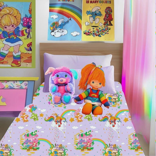 1980s Characters New Bamboo Fitted SHEETS!! Moments from childhood! Unicorns, Pastel, Cute Bears! Smurfffs