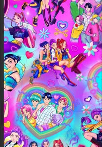 Kids + Adult- Valentines Huntrixxx K Pop Demon Hunter Bamboo Babydoll Twirl Dress! Rainbow!