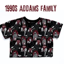 Ready to SHip! Adult Bamboo BOXY Addams Bamboo Tshirt! Coffin + Lovers + Cara MIA! Gomez, Thing, Morticia Horror Nights!!
