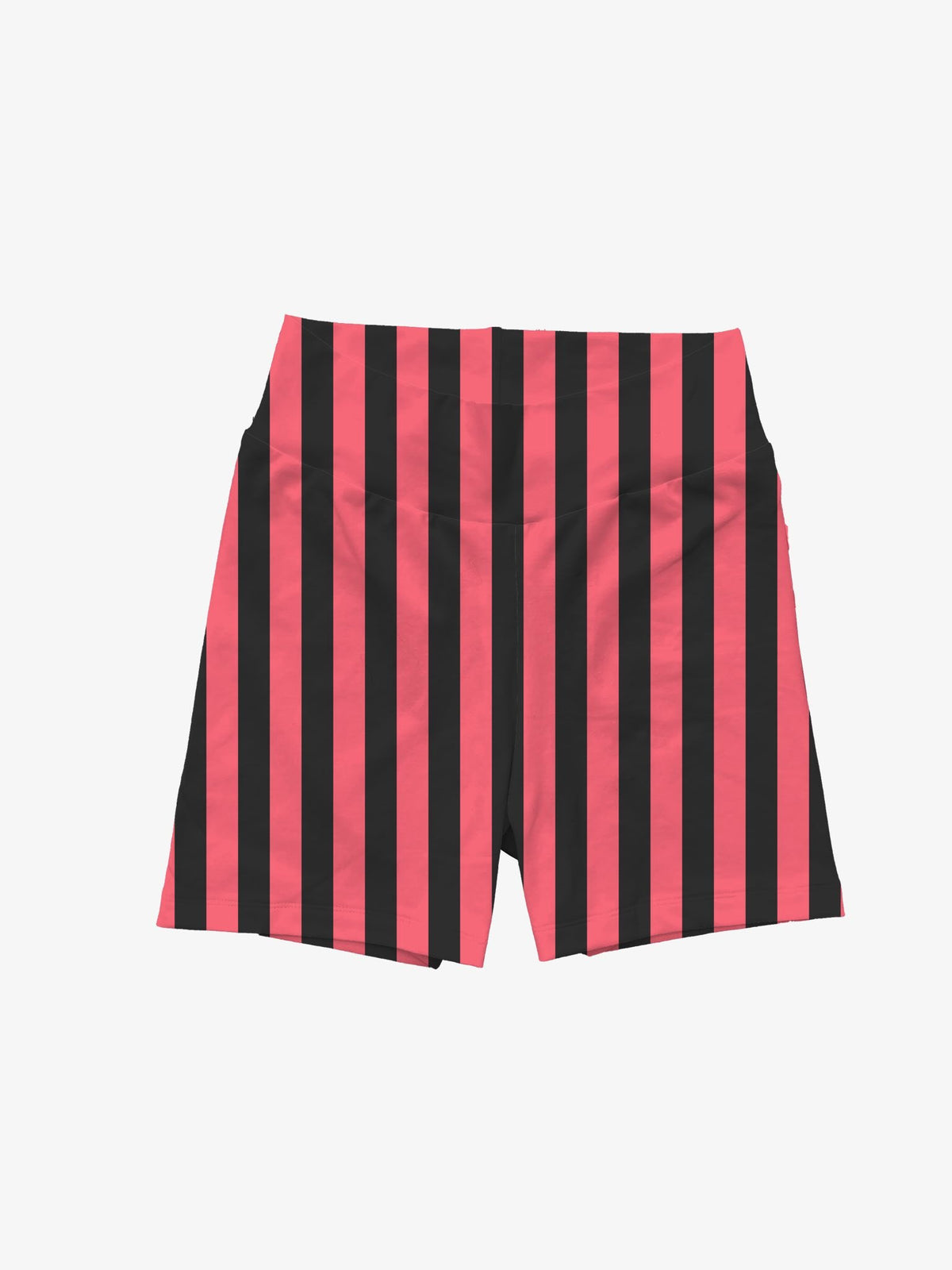 Ready to Ship! Adult Circuscore Funhaus Horror Clown Striped Pink + Black Bamboo Biker Shorts! Thick Waistband + Soft and comfy! Horror Nights!