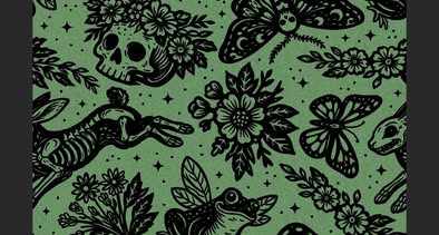 Ready to Ship Kids + Adult- Forest Green Cottagecore Practically Magic BambOO Twirl Dress! Spooky Spring + Botanical! Witchy + WHimsi!
