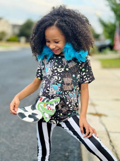 Ready to ship! Kids + Adult Corpse + Friends Undead Bride Oversized Soft Goth Bamboo Boxy tee. Flowy + Magical! Horror Nights!