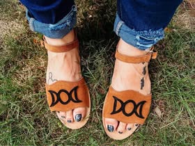 Ready to Ship! The Magical Goddess Suede Brown Goddess Witchy Sandals.