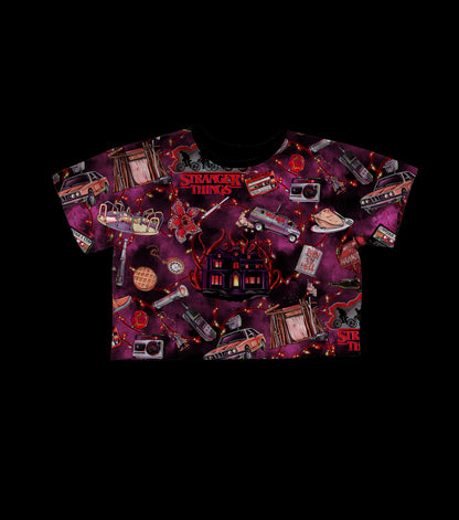 Ready to Ship! Kids + Adult-- Stranger 80s Kids Moments Moody Bamboo BOXY Oversized Shirt! Moments + Icons- Horror Nights!