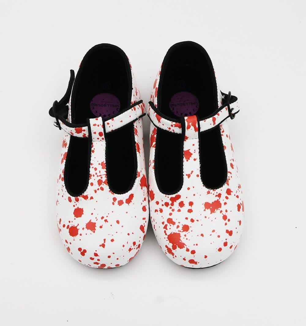 Ready to Ship! Blood Splatter Punk + Retro NOLA Tstrap! Vintage Horror!