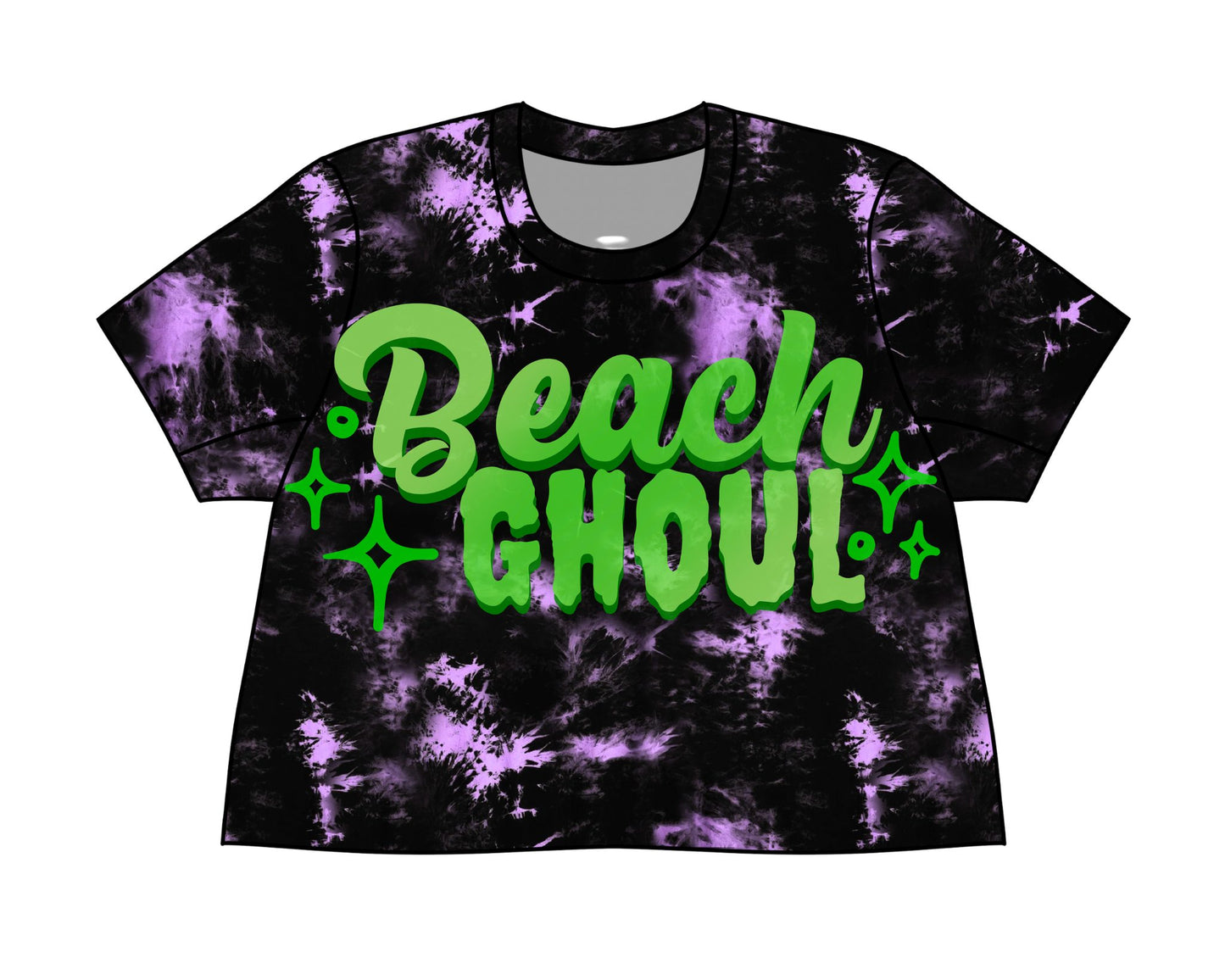 Kids + Adult-- Beach Ghoul Purple Tie Dye Oversized Summer Moments Boxy Shirt! Beetle Vibes!
