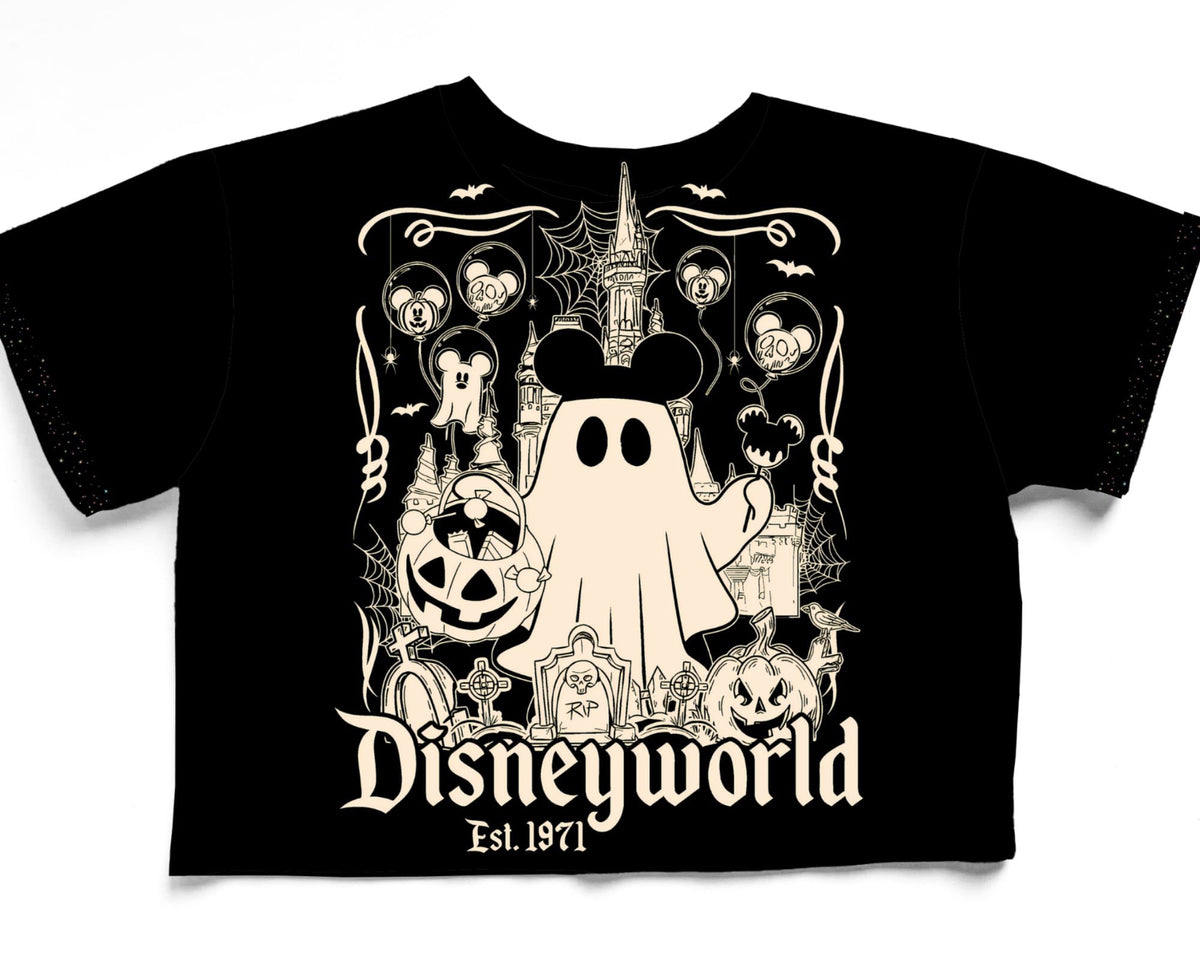 Ready to Ship! Kids + Adult-- Spooky Not So Scary Mouse Ghost Boxy Shirt!~ Magical Ghosts! Pumpkins!