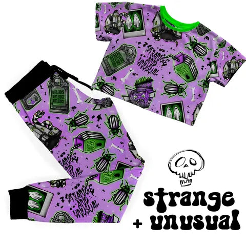 Adult+ Kids-- Beetle + Strange and Unusal BamBOO Boxy Shirt! Purple + Sandworm!