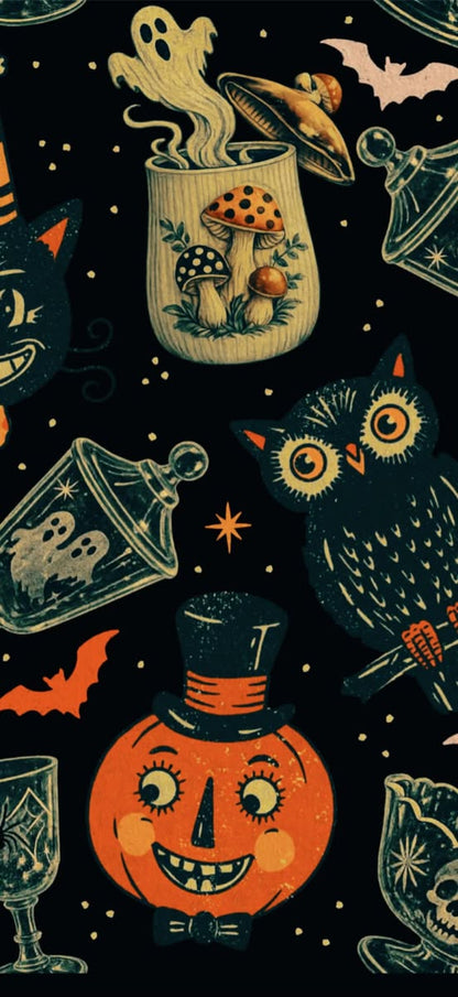 Adult Thriftcore Spooky Home Bamboo Boxy Shirts! Merry Mushroom + Vintage Halloween Magic!