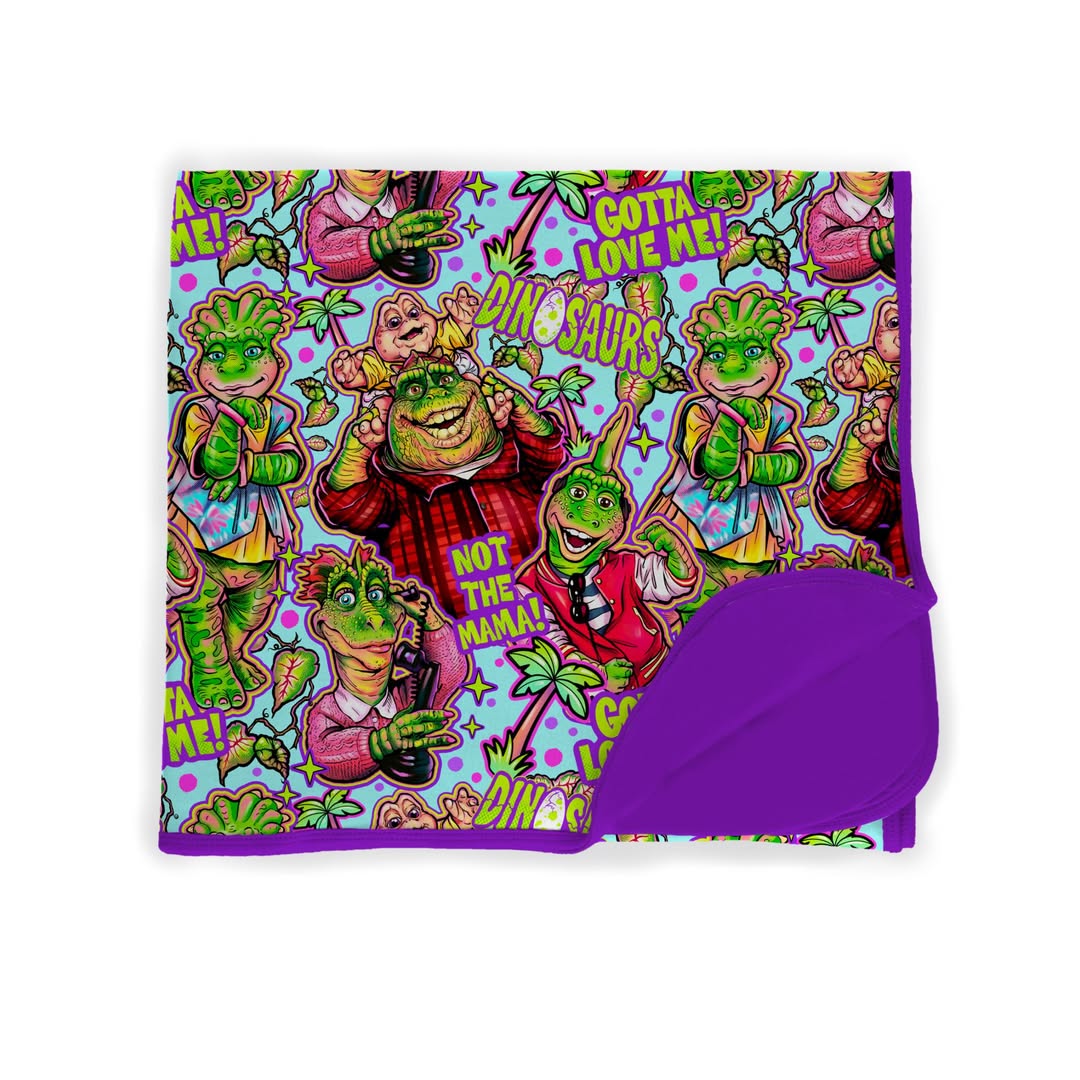 90s Nostalgia NOT THE MAMA retrocore Dino Bamboo Blanket!