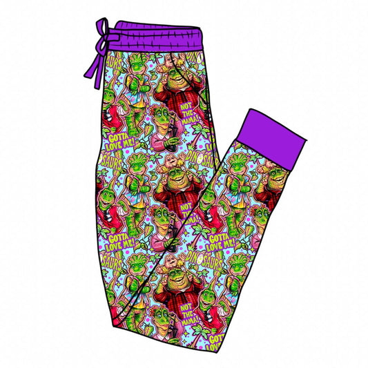 Adult Not the Mama Dino 90s Retro Bamboo Joggers! Vintagecore + Nostalgia! DINO