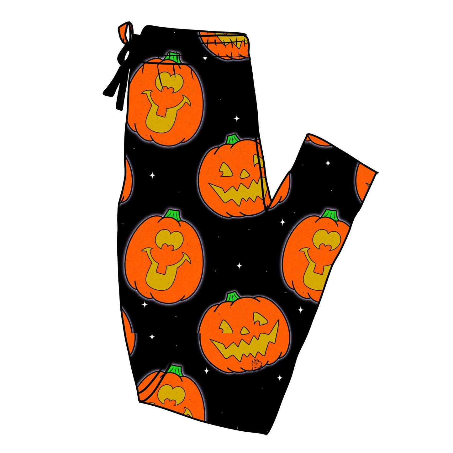 Adult Retrocore Nostalgic Halloween Vintage 90s Pumpkin Sticker Joggers! Pajama Pants!