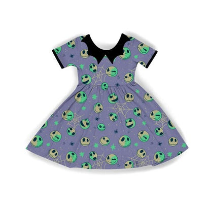 Kids + Adult--Pastel Goth jack Nightmare BamBOO twirl dress! Magical Mouse trip! Bat Collar! Not so Scary