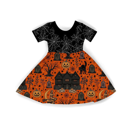 Kids + Adult--Bury me in salem Witchy + Webs Bamboo Twirl! Pattern Split! Bat Collar