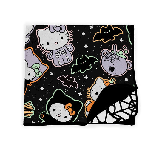 Spooky Kitty Halloween Witchy Quilted 2.5 Tog Bamboo Blanket! 3 Sizes! Bat Shaped Mini, Toddler, Adult!