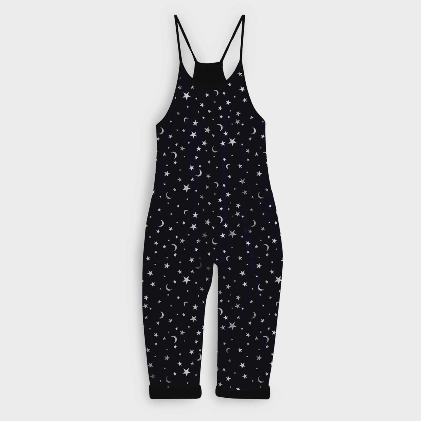 Kids + Adult:  Starseed Black + Metallic Star Nightsky Minimal BamBOO overalls! Celestial + Magical!