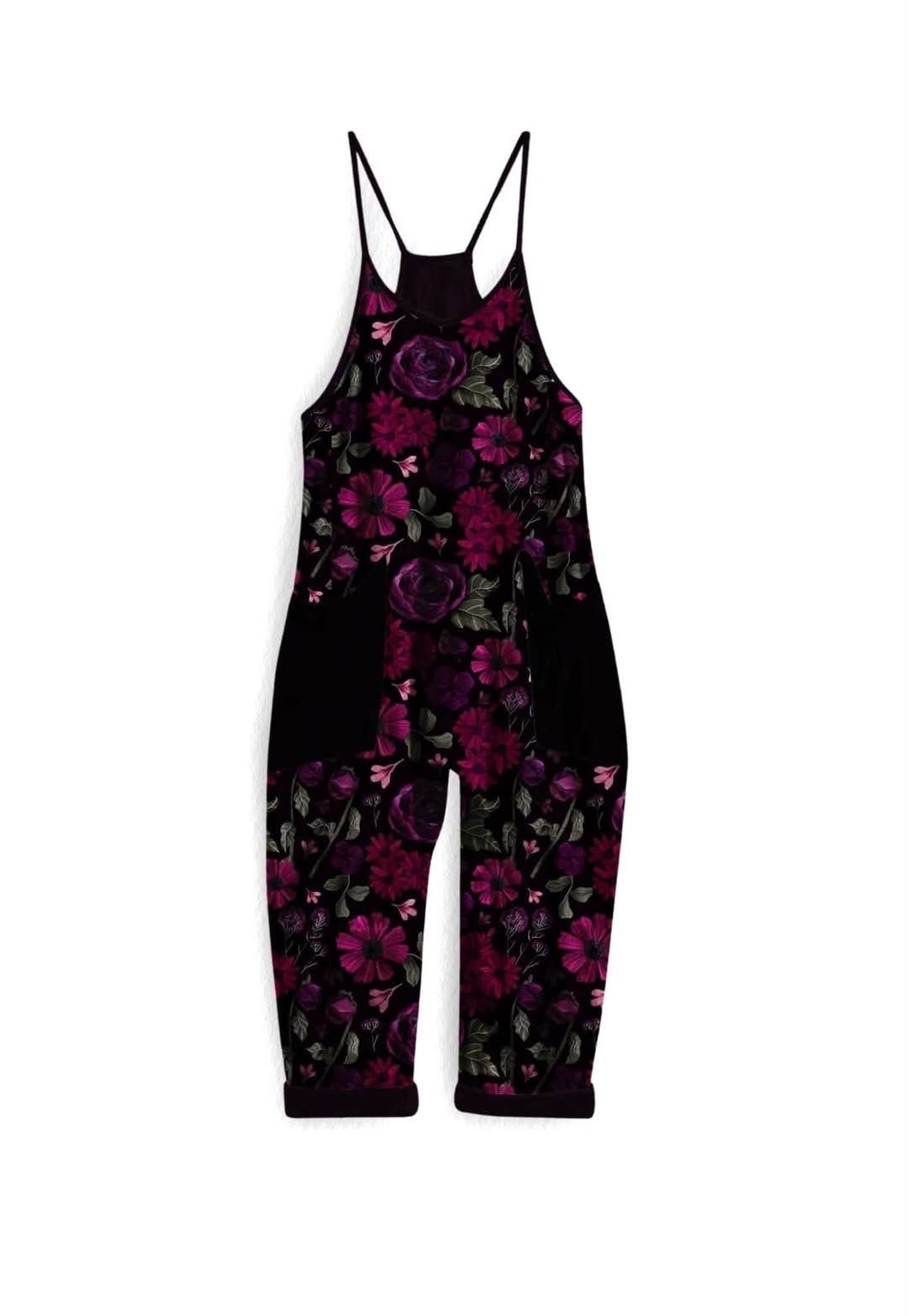 Kids + Adult: 1990s Moody Floral Bamboo Overalls! Oversized + Magical! Dried Floral