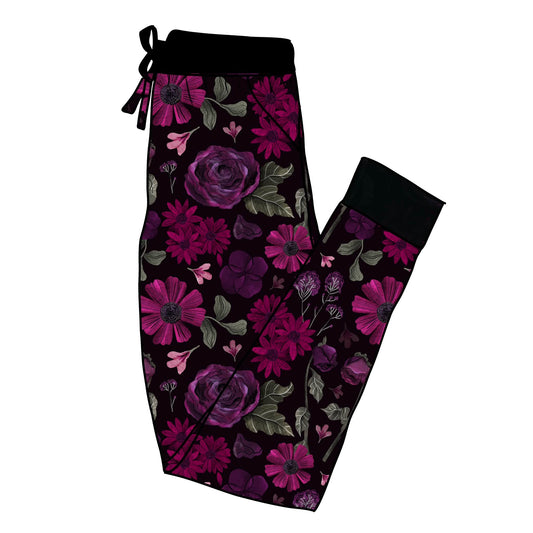 ADULT Magical Floral Bamboo Joggers! 1990s Moody!