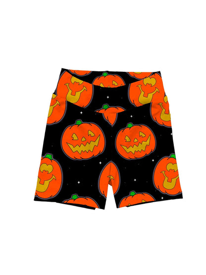 Kids + Adult: NEW Bikers + Oversized Lounge Shirt Set! 90s Pumpkin + Spider Web! Retrocore
