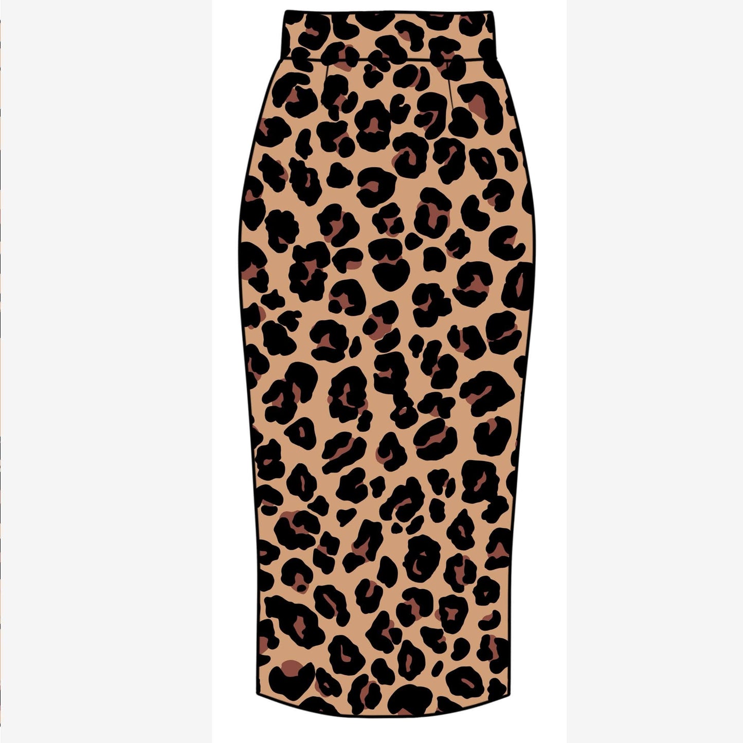 Adult-  NEW ITEM Y2K Cheetah Animals Print Bamboo Yoga Waist Midi Skirt! Cute + Comfy!