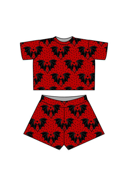 Adult Adults Bamboo Bat Lover Boxer Shorts! Red + Black + Spooky Boxers! Boxy Sold Separately