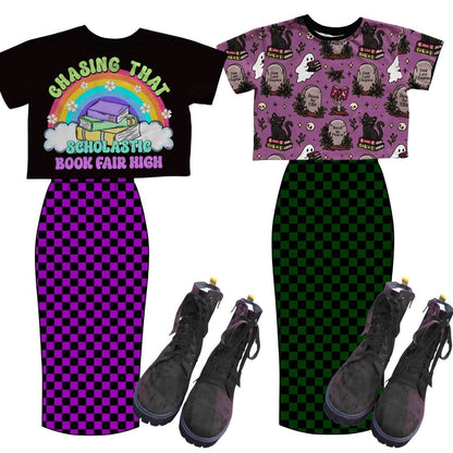 Adult- 90score Retro Chasing that Scholastic Book fair High Bamboo Boxy Shirt! Vintage Vibes!