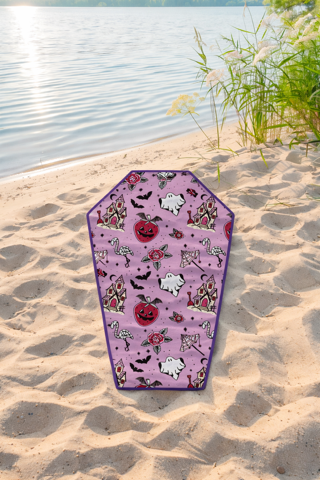 Summerween Beachy Summer Bamboo Blanket! Ghosties + Sand Castles <33