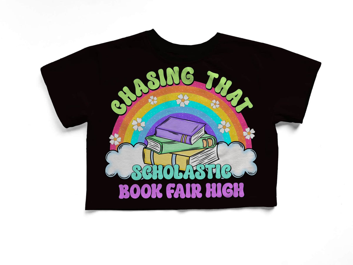 Adult- 90score Retro Chasing that Scholastic Book fair High Bamboo Boxy Shirt! Vintage Vibes!