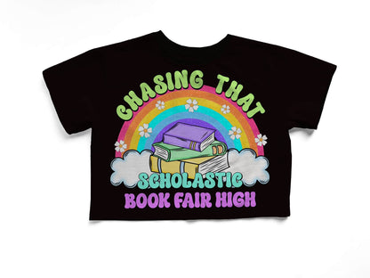 Adult- 90score Retro Chasing that Scholastic Book fair High Bamboo Boxy Shirt! Vintage Vibes!