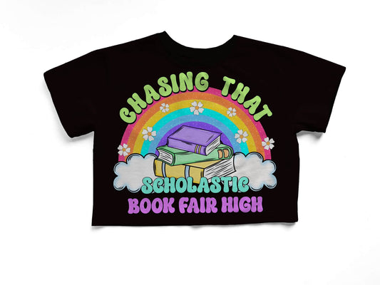 Adult- 90score Retro Chasing that Scholastic Book fair High Bamboo Boxy Shirt! Vintage Vibes!