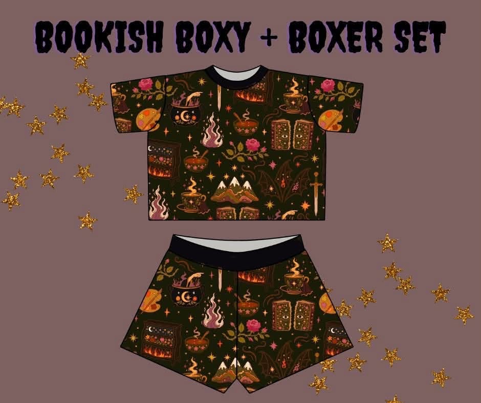 Adult ACo TAR Bamboo Boxer Shorts! Moody Jewel Tones! Snuggle up with Book!