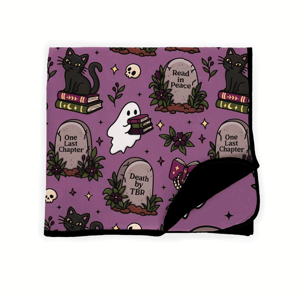 The Bookish Blankets! Spooky Book Club Ghostie + RIP bamboo Alt Blanket!