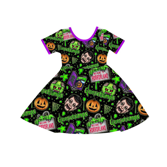 Kids + Adult-- 1990s Welcome to Horrorland Goosybumps Bamboo Twirl Dress