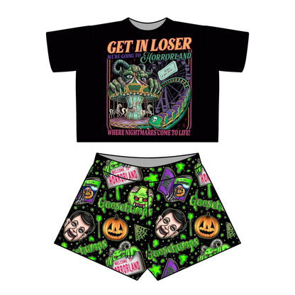 Adult Goosybumps Bamboo Boxer Shorts! Soft + comfy! Welcome to Horrorland! Pumpkins!