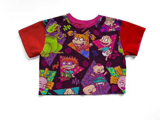 Kids + Adult Reptar 90s Kids color Block Bamboo Boxy Shirt! Pickles! Cynthia! 90 Kids!