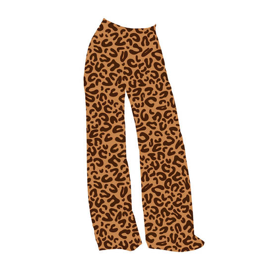 Adult:  Solid Animal Print Wide Leg Bamboo Retrocore Pants! 3 Inseam lengths! Basics!
