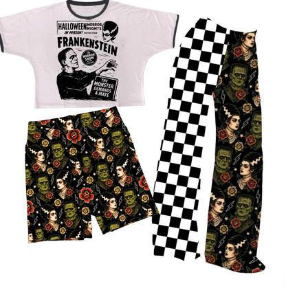 Kids + Adult-- Horror Nights Monster Frank Graphic Boxy Tshirt!