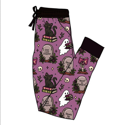 ADULT- Spooky Book Club Bamboo Ghostie + Death by TBR Joggers!