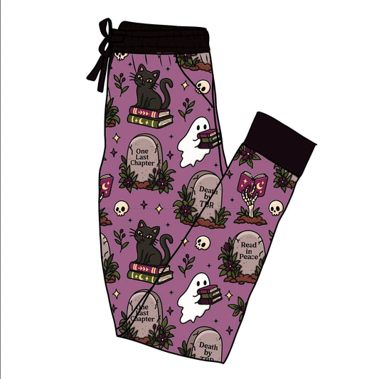 ADULT- Spooky Book Club Bamboo Ghostie + Death by TBR Joggers!