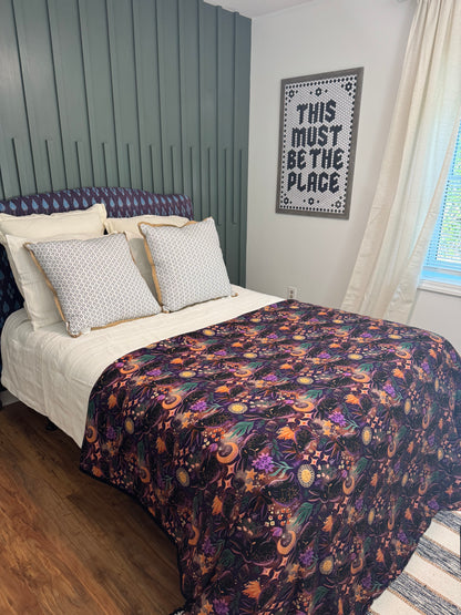 Ready to ship - The kPOPs Demon BambOOO Blankets! Reversible + Comfy! 3 sizes! Quilted! PINK KPOP BLANKET