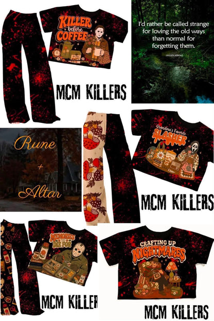 Grannycore Killers Summer Slasher Boxy Shirt SET! 4 SHIRTS! Michael, Freddy, Ghostie, Jason!