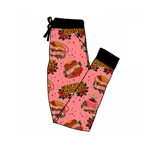 Adult: Pour Decision Late Night Waffle Moments Bamboo modern Joggers!