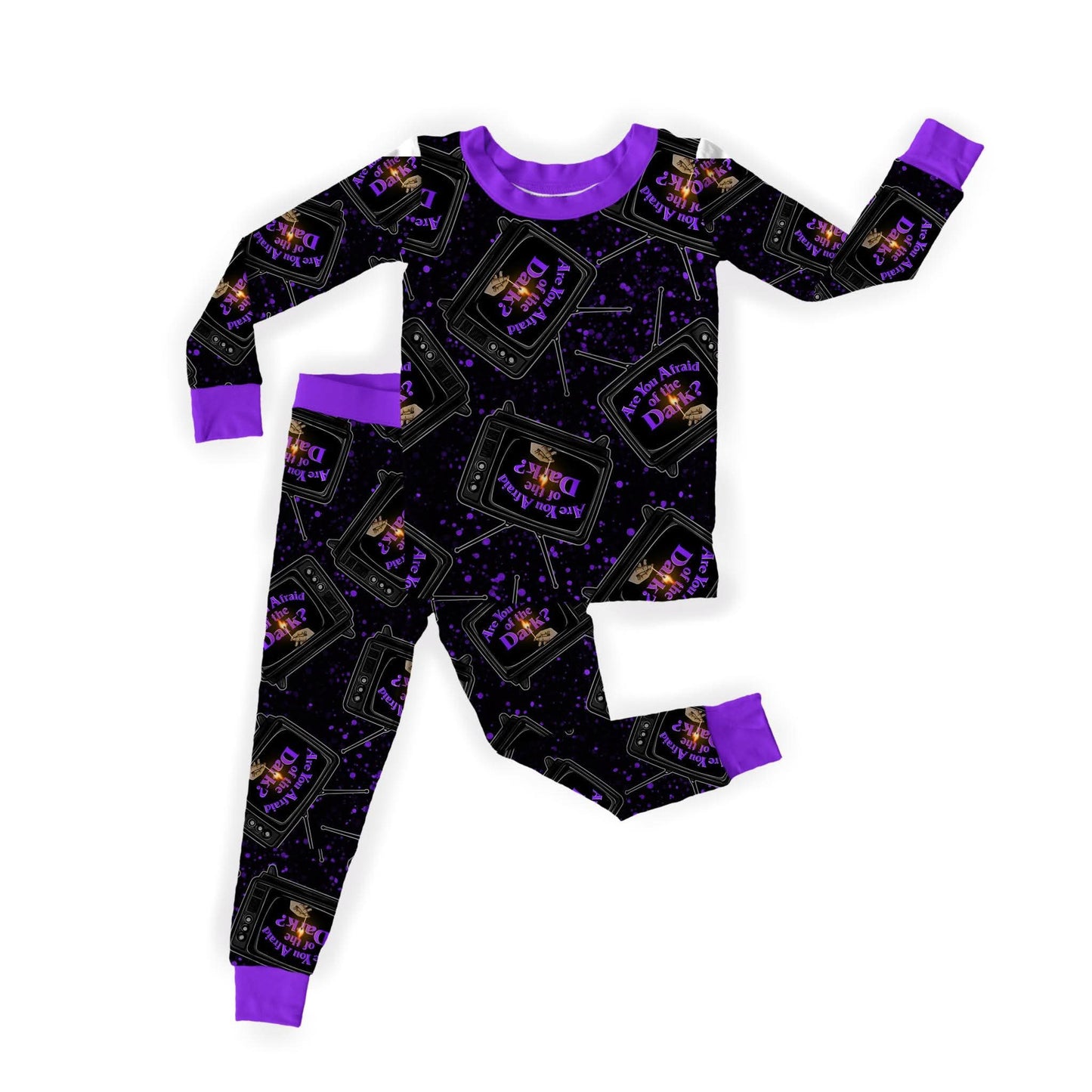 Are you Afraid of the dark Two piece bamboo legging + shirt lounge set! Doubles as babydoll layering piece!