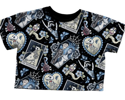 Ready to ship! Kids + Adult Corpse + Friends Undead Bride Oversized Soft Goth Bamboo Boxy tee. Flowy + Magical! Horror Nights!